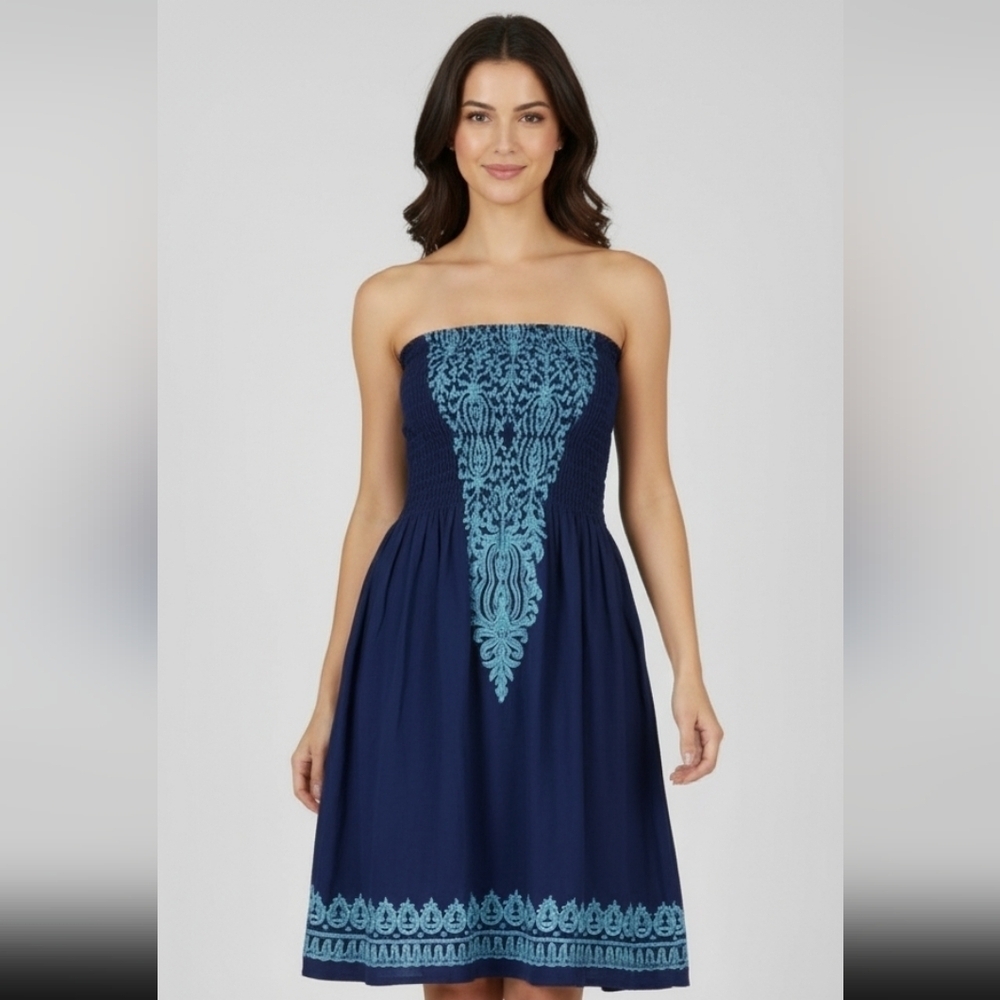 Advance Apparels Blue Halter Sundress